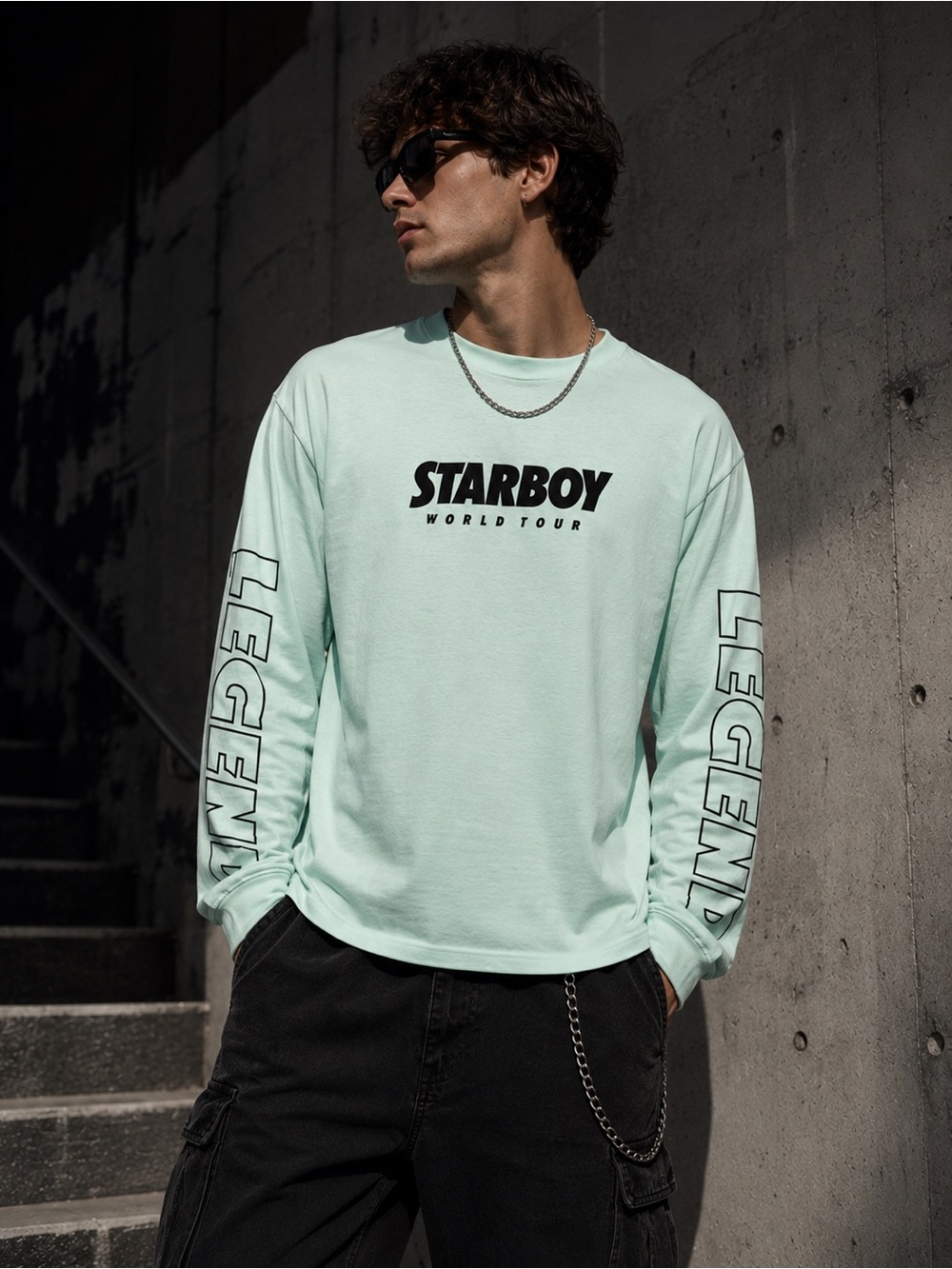 The Weeknd Starboy World Tour Long Sleeve Band Tee Streetwear
